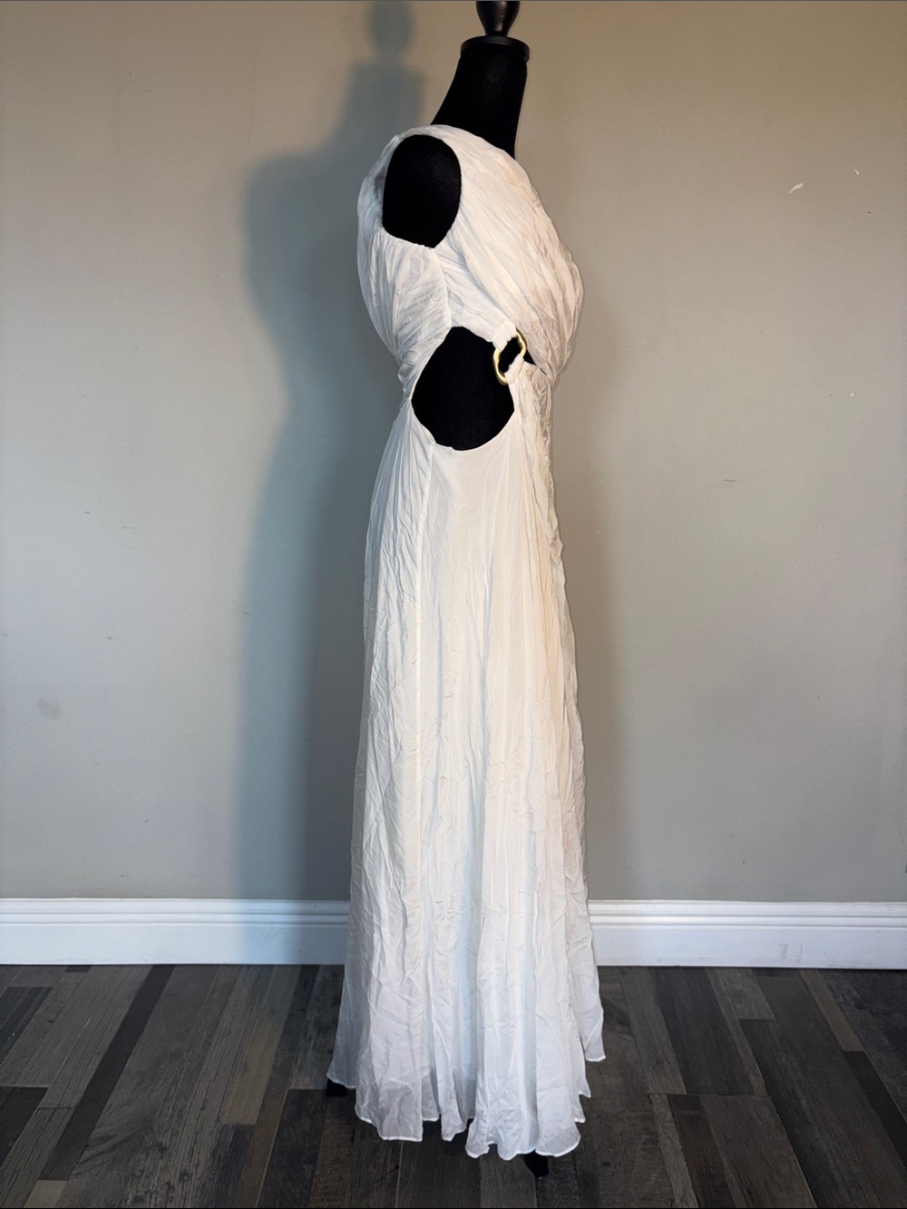 cult gaia White Draped Cutout Maxi Dress - Picture 3 of 8